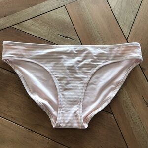Aerie pink & silver striped bikini bottom